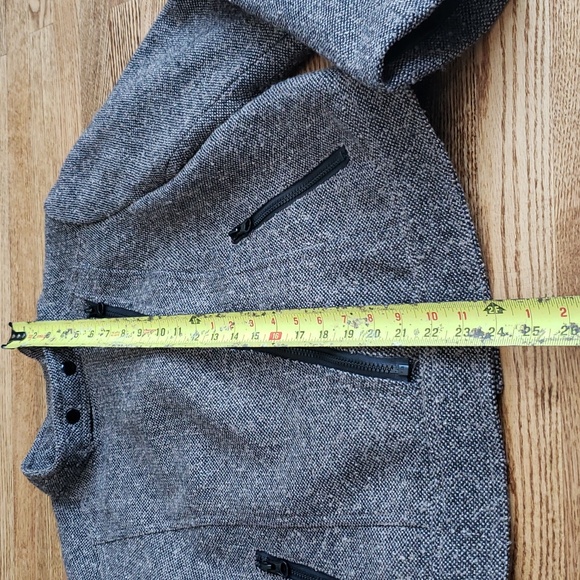 (M) H&M High Collared Diagonal Zip Jacket Assymetrical Formal Contemporary Urban - Picture 4 of 8